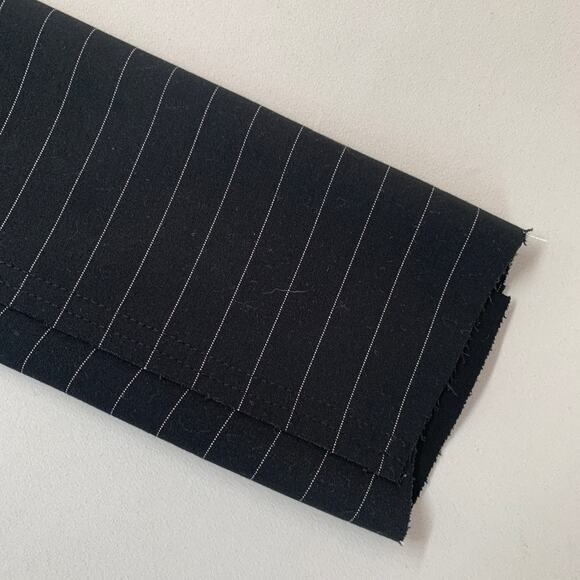 Norma Kamali Pinstripe Blazer Women $ Black Stretch Tailored Workwear Jacket - Picture 4 of 13